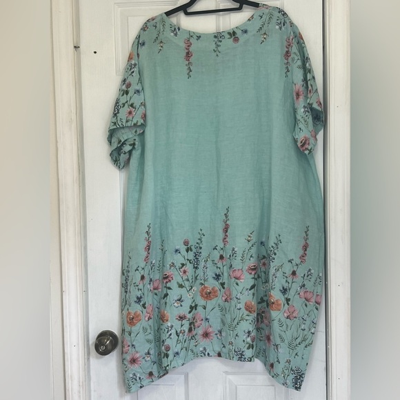 T by Transparente women’s Linen Dress made in Italy Plus Sz 3 - Picture 9 of 15